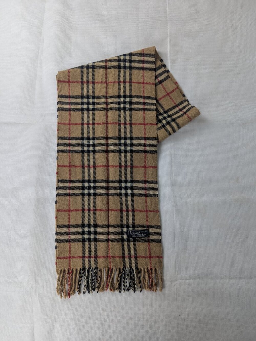 Authentic Burberry Lambswool Nova Check Beige Scarf Unisex Must Have